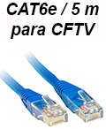 Cabo digital Ethernet p/ CFTV PlusCable CAT6e com 5 m#100
