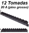 Rgua PDU 12 tomadas p/ rack de 19 poleg. Gerp 20A 2,3m9