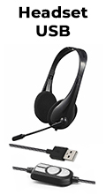 Headset c/ microfone e volume C3Tech PH-310BK preto USB