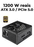Fonte ATX12V v3.0 1200W Corsair RM1200-X Shift 80 Plus Gold PCIe 5.02