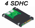 Conversor SATA 2,5p. para 4 cartes SDHC Comtac 9290#100