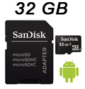 Micro SDHC 32GB Sandisk SDSDQM-032G-B35A Classe 4 adapt2