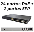Switch Cisco SG350-28P 24 portas Gigabit PoE 2  2SFP2