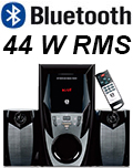 Mini System 2.1 C3Tech SP-365B 44W RMS Bluetooth USB FM#100
