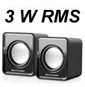 Caixas de som p/ noteb. Multilaser SP144 3W RMS USB P2#98