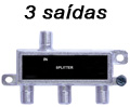 Splitter cabo coaxial de antena p/ 3 TVs 5-1050MHz2