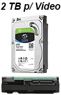 HD 2TB SATA3 p/ video DVR, NVR Seagate Skyhawk 5900RPM2