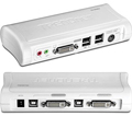 Switch KVM 2 portas TrendNet TK-204UK, USB, DVI e udio#98