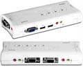 Switch KVM via USB, 4 portas c/ udio Trendnet TK-409K#100