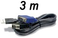 Cabo KVM TrendNet TK-CU10 3m USB p/ TK-803R e TK-1603R#98