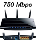 Roteador Gigabit TP-Link TL-WDR4300, dual band 750Mbps 