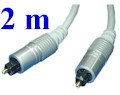 Cabo de fibra ptica 1+1, TosLink SPDIF, Tblack c/ 2 m#100