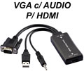 Conversor VGA c/ áudio p/ HDMI Multilaser WI280#98