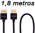 Cabo slim HDMI macho verso1.4 3D Multilaser WI283 1,8m#100