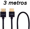 Cabo slim HDMI macho verso 1.4 3D Multilaser WI284 3m