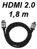 Cabo HDMI 2.0 Multilaser WI295 nylon p/ TV 3D 4K, 1,8m#30