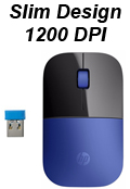 Mouse ptico s/ fio baixo perfil HP Z3700 2.4GHz 1200dp